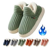Gienslru Pluffi The Cozy & Stylish Slipper, Pluffi Slipper Booties, Winter Warm Thick-Soled Plush Fuzzy House Cloud Slide (E, Adulto, 36, Números (rango), Sistema tallas calzado EU, 37, mediano)