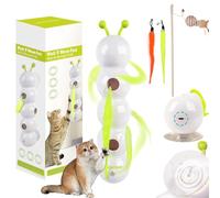 Gienslru Whirlie - Juguete para gatos Happy Luna, juguetes inteligentes para gatos con diseño de gusano, mantenerlos ocupados, felices y en movimiento, plástico ABS montado en la pared y ventana (1