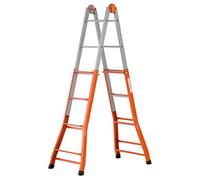 Gierre A0040 Escalera telescópica de acero (4+4), Naranja
