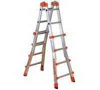 Gierre AL040 Escalera telescópica de aluminio EN131 (5+5), Negro