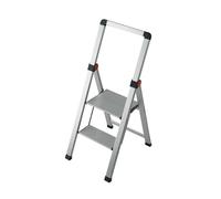 GIERRE BS200 Taburete con parapeto alto de aluminio SLIMSTEP 2 pasos | Escalera