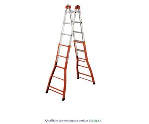 Gierre Escalera Telescópico Multiuso Peppina Gigante 5+ 5 Pasos Capacidad 150KG