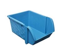 Gies Caja apilable estable, 27,5 x 20 cm, sin BPA, color azul