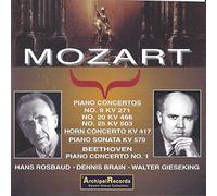 Gieseking - Mozart : Concertos Pour Piano, Pour Cor - Beethoven : Concerto Pour Piano N°1