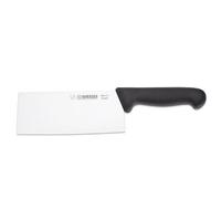 Giesser since 1776 - Made in Germany - Cuchillo de cocina chino, negro, Basic Black, hoja de 17 cm, con mango antideslizante, cuchilla lavable en lavavajillas, inoxidable