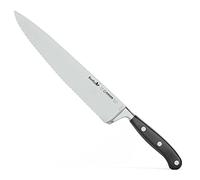 Giesser since 1776 - Made in Germany - Cuchillo de cocinero afilado forjado, 25 cm, con sierra, BestCut, resistente al calor, negro, cuchillo de cocina, apto para el lavavajillas, acero inoxidable