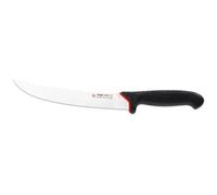 Giesser since 1776 - Made in Germany - Cuchillo de corte con mango antideslizante PrimeLine, hoja de 23 cm, negro, cuchillo de carnicero afilado apto para el lavavajillas, acero inoxidable