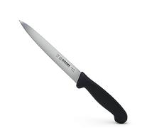 Giesser since 1776 - Made in Germany - Cuchillo para filetear, negro, Basic Black, hoja de 18 cm, con mango antideslizante, apto para lavavajillas, inoxidable