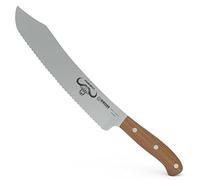 Giesser since 1776 - Made in Germany - Cuchillo para pan con mango de madera de olivo, 25 cm, PremiumCut Wave No 1, filo de sierra, inoxidable, cuchillo alemán para parrilla afilado