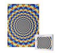 GIF de ilusión óptica en Espiral,Rompecabezas de Madera de 500 Piezas para Adultos y Adolescentes.