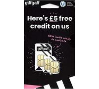 Giffgaff NanoMicroSIM estándar. Top Tariff ofrece llamadas ilimitadas, texto, datos, solo paga mientras vas sin contrato. Tamaño múltiple, se adapta a todos los dispositivos. 5 £ Crédito de