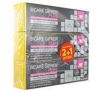 Gifrer Bicare Gifrer Plus - Dentífrico blanqueante de carbón vegetal (3 x 75 ml, 1 disponible)