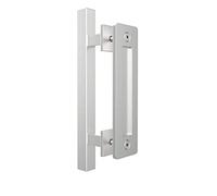 GIFSIN 12 "PUERTE DE PUERTARIO PUERTE Forma cuadrada Set de manija arrastre carterero/acero inoxidable Herrajes puertas Suave, silencioso(1 pack Silver)