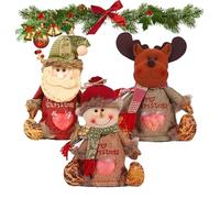 Gift Bags Christmas Zipper Design, 3Pcs Gift Doll Bags Christmas, Santa Pants Gifts Bag, Fabric Bag for Party and Festival (1 Set)