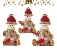 Gift Bags Zipper Design, Large Fabric Christmas Doll Gift Bags, 2026 New Chritmas Eva Santa Snowman Snowflake Deer Shaped Apple Candy Bags Bulk Storages For Chritmas Party Decor (C*3)