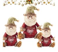 Gift Bags Zipper Design, Large Fabric Christmas Doll Gift Bags, 2026 New Chritmas Eva Santa Snowman Snowflake Deer Shaped Apple Candy Bags Bulk Storages For Chritmas Party Decor (A*3)