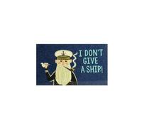 Gift Company Felpudo con texto en inglés «I Don't give a Ship!», color azul