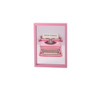 Gift Company Love Frames - Cuadro de cristal, diseño de máquina de escribir, color rosa, 26 x 35 x 4