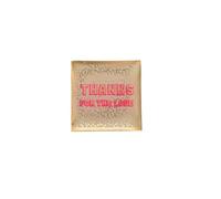 Gift Company Love Plates - Plato de cristal (10 x 0,8 x 10 cm), diseño con texto "Thanks for the love", color dorado
