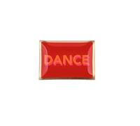 Gift Company Love Plates, plato de cristal M, Dance, rojo neón, 10 x 0,8 x 14,2 cm