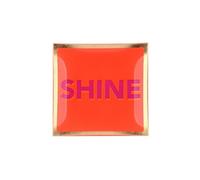 Gift Company Love Plates, plato de cristal S, brillante, naranja neón, 10 x 0,8 x 10 cm