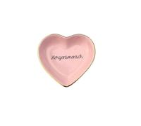 Gift Company Love Plates - Plato decorativo (porcelana, 10 x 2 x 9,5 cm), diseño de corazón, color rosa