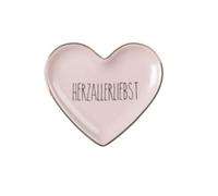 Gift Company Love Plates - Plato decorativo (porcelana, 11,5 x 1 x 10 cm), diseño de corazón, color rosa