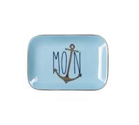 Gift Company Love Plates - Plato decorativo (porcelana, 15,5 x 2 x 10,5 cm), color azul