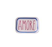 Gift Company Love Plates - Plato decorativo (porcelana, 15,5 x 2 x 10,5 cm), color blanco