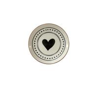 Gift Company Love Plates - Plato decorativo (porcelana, forma de corazón, redondo, 10 x 1,5 x 10 cm), color blanco