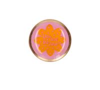 Gift Company Love Plates - Plato redondo de cristal, diseño de S, color rosa