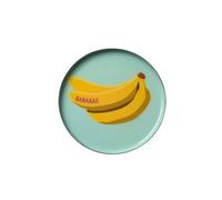 Gift Company Love Trays - Bandeja decorativa, XS, diseño de plátano, redonda, turquesa, 12,7 x 0,9 x 12,7 cm