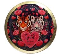 Gift Company - Platos, plato de cristal - Love Plates - Diseño: Wild for you! - Cristal - Multicolor - (Ø x H) 13 x 1 cm