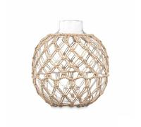 Gift Decor Bola Decorativa Transparente Natural Vidrio Cuerda 21 x 23 cm (4 Unidades)