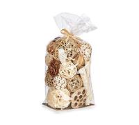 Gift Decor Bolsa Bolas Decorativas Marrón Blanco (18 x 34 x 14 cm)