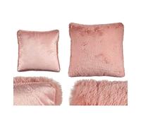 Gift Decor Cojín con Pelo Rosa Piel Sintética (40 x 2 x 40 cm)