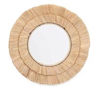 Gift Decor Espejo de Pared Marrón Cristal Hierba 57 x 57 x 3 cm