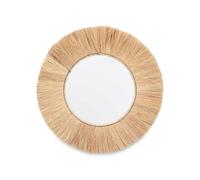 Gift Decor Espejo de Pared Marrón Cristal Hierba 79 x 79 x 3 cm