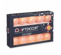 Gift Decor Guirnalda de Luces LED Bola Rosa 2,3 m (12 Unidades)