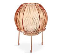 Gift Decor Jarrón Ambar Bola Metal Vidrio (14,5 x 19,5 x 14,5 cm)