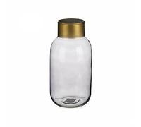 Gift Decor Jarrón Gris Dorado Vidrio 11,5 x 24 x 11,5 cm (6 Unidades)