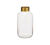 Gift Decor Jarrón Rosa Dorado Vidrio 14,5 x 29,5 x 14,5 cm (6 Unidades)