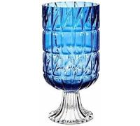 Gift Decor Jarrón Tallado Azul Cristal 13 x 26,5 x 13 cm (6 Unidades)