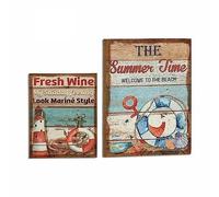 Gift Decor Lienzo Marino 50 x 3 x 40 cm (4 Unidades)