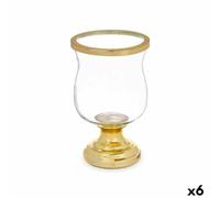 Gift Decor Portavelas Copa Dorado Acero 15,5 x 26 x 15,5 cm (6 Unidades)