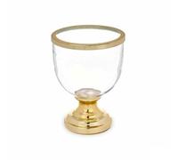 Gift Decor Portavelas Copa Dorado Acero 17,3 x 23,5 x 17,3 cm (6 Unidades)