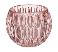 Gift Decor Portavelas Hexágonos Cristal Rosa (11 x 9 x 11 cm)