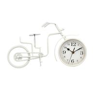 Gift Decor Reloj de Mesa Bicicleta Blanco Metal 33 x 21 x 4 cm (4 Unidades)