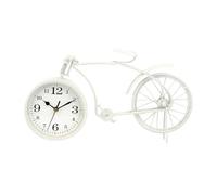 Gift Decor Reloj de Mesa Bicicleta Blanco Metal 38 x 20 x 4 cm (4 Unidades)