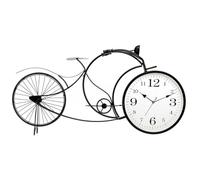 Gift Decor Reloj de Mesa Bicicleta Negro Metal 95 x 50 x 12 cm